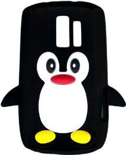 New Black Novelty Cute Penguin Silicone /Cover /Case for Nokia Asha 205 Cell Phones & Accessories