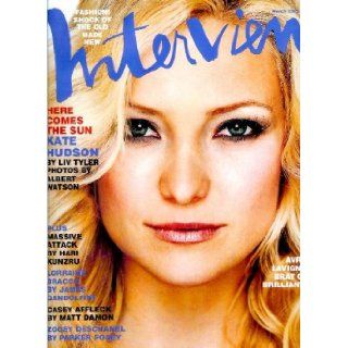 Interview Magazine   March 2003   Kate Hudson cover Ingrid Sischy Books
