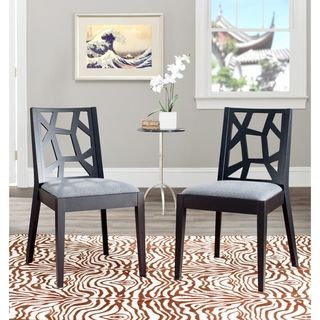 Safavieh Chic Puzzles Grey/ Black Side Chair (Set of 2) Safavieh Dining Chairs