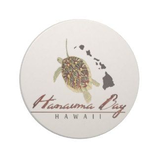 Hanauma Bay Hawaii Turtle and Hawaii Islands Drink Coaster
