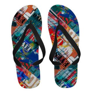 Colorful Abstract Graffiti Street Art Sandals