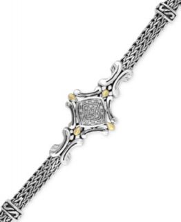 Balissima by EFFY Diamond Heart Rope Bracelet (1/5 ct. t.w.) in Sterling Silver   Bracelets   Jewelry & Watches