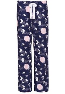 cranes organic pyjama trousers by nutmeg sleepwear