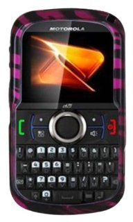 Decoro CAMOTI475Z206B Premium Protector Case for Motorola I475/Clutch   1 Pack   Retail Packaging   Black and Hot Pink Zebra Cell Phones & Accessories