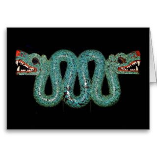 Jade Turquoise Serpent Aztec Mayan Mexican Card