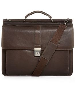 Kenneth Cole Reaction Leather Colombian Dowel Rod Laptop Brief   Business & Laptop Bags   luggage