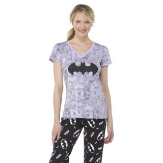 Batman Juniors Sleep Top   Purple XS(1)