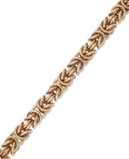 Bronzarte Byzantine Chain Bracelet in 18k Rose Gold over Bronze   Bracelets   Jewelry & Watches