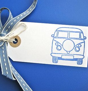 set of five campervan gift tags by chapel cards