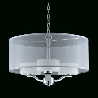 Solstice 4 light Chrome and Fabric Finished Light Pendant TRIARCH INTERNATIONAL Chandeliers & Pendants