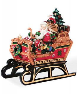 Fitz and Floyd Collectible Figurine, Santa in His Musical Sleigh   Holiday Lane