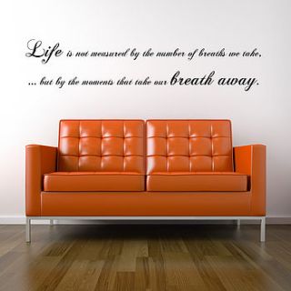 breath away wall sticker quote by spin collective