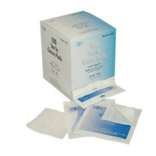 Pac Kit 3 202 Gauze Pad, 3" Length x 3" Width (Box of 100) Science Lab First Aid Supplies