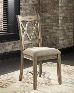 Mestler Antique White Finish Dining Side Chair With Upholstered Seat (Set Of 2)   Mestler Dining Room Side Chair