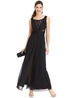 JR Nites Sleeveless Sequin Lace Inset Gown   Dresses   Women