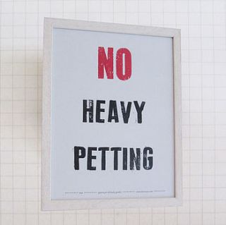 no heavy petting print by wue