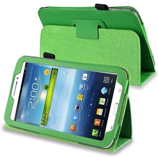 BasAcc Green Leather Case with Stand for Samsung Galaxy Tab 3 7.0 BasAcc Cases & Holders