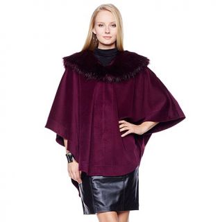 A by Adrienne Landau Cashmere Like Cape with Collar