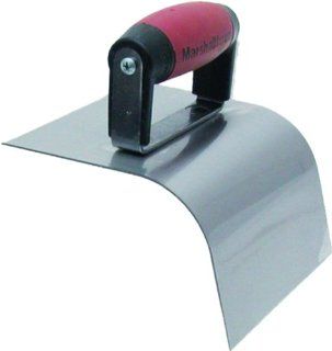 MARSHALLTOWN The Premier Line CT197SSD 6 Inch by 5 Inch Stainless Steel Curb Tool with 1 1/2 Inch Radius DuraSoft Handle   Masonry Hand Trowels  