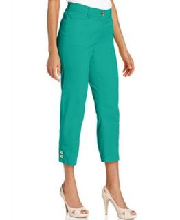 JM Collection Petite Pants, Colored Capri   Pants   Women