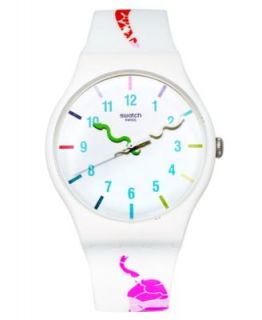 Swatch Watch, Unisex Swiss Random Ghost Transparent Plastic Strap 43mm SUOK111   Watches   Jewelry & Watches