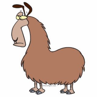 goofy llama cartoon photo cut outs
