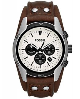 Fossil Mens Sport Chronograph Brown Leather Double Pad Strap Watch 44mm CH2890   Watches   Jewelry & Watches