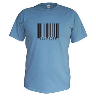 men's personalised barcode t shirt by primitive state