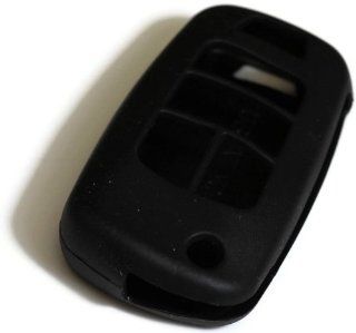 Black Silicone Key Fob Cover Case Smart Remote Pouches Protection Key Chain Fits Chevrolet Cruze 11 12 Automotive