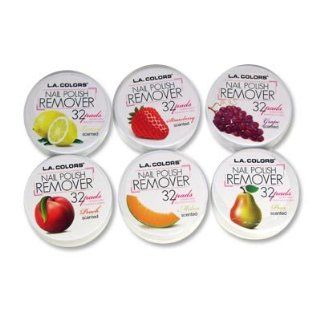6 LA Colors Nail Polish Remover Pads Aceton Free Fruit Scent 6 Different Ones (Total 199 pADSs  Beauty