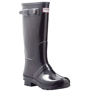 Women's Black Mid calf Rain Boots Boots