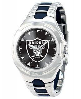 Game Time Watch, Mens Oakland Raiders Black Rubber and Stainless Steel Bracelet 43mm NFL VIC OAK   Watches   Jewelry & Watches
