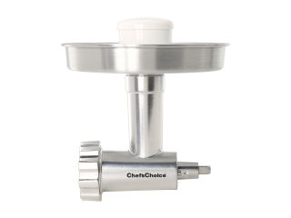 Chefs Choice Premium Metal Food Grinder Attachment #796 (Designed for Kitchen Aid Stand Mixers) Silver