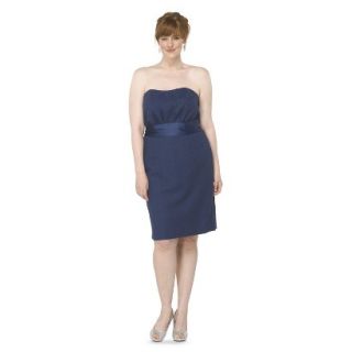 TEVOLIO Womens Plus Size Lace Strapless Dress   Academy Blue   28W