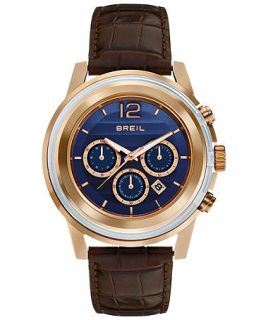 Breil Watch, Mens Chronograph Orchestra Brown Croc Leather Strap 45mm TW1192   Watches   Jewelry & Watches