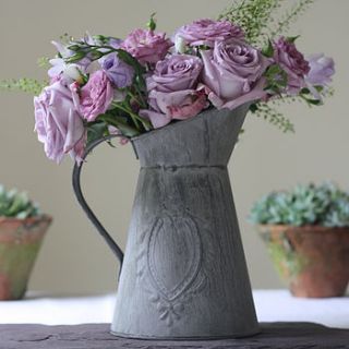 slate grey metal jug by the wedding of my dreams