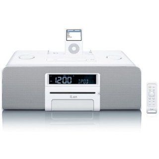 iLuv i198WHT White Docking Station with  CD audio, & dual alarm   Players & Accessories