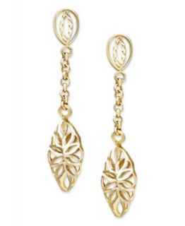 14k Gold Earrings, Filigree Drop Earrings   Earrings   Jewelry & Watches