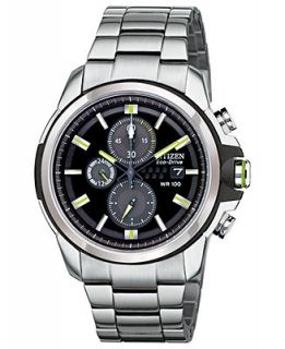 Citizen Mens Chronograph Drive from Citizen Eco Drive Stainless Steel Bracelet Watch 45mm CA0428 56E   Watches   Jewelry & Watches