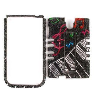 Cell Armor SAMGS4 RSNAP FD193 Rocker Full Diamond Snap On Case for Samsung Galaxy S4   Retail Packaging   Music Notes/Keyboard Cell Phones & Accessories