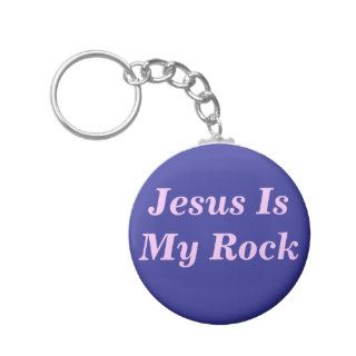 Jesus Is My Rock Keychain