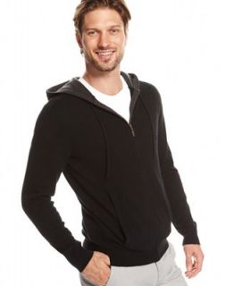 Club Room Sweater, Zip Front Hooded Cashmere Sweater   Men
