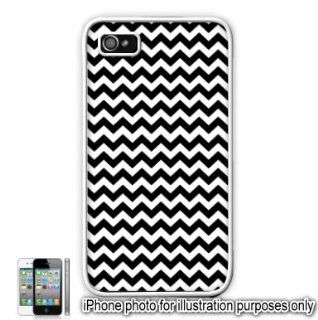 Black Mini Chevrons Pattern iPhone 4 4S Case Cover Skin White Cell Phones & Accessories