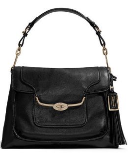 COACH MADISON PINNACLE LARGE SHOULDER FLAP IN LEATHER   COACH   Handbags & Accessories