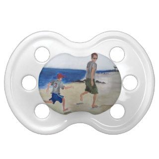 Footprints in the sand baby pacifiers