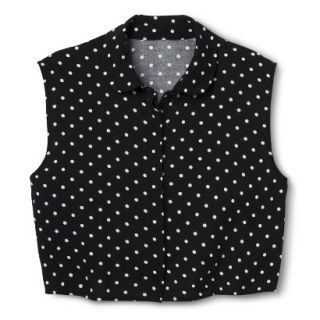 Mossimo Supply Co. Juniors Cropped Button Down Top   Polka Dot S(3 5)