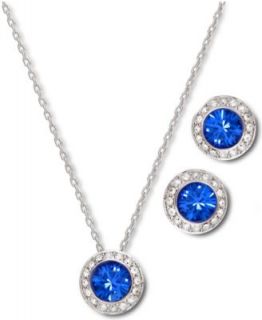 Swarovski Jewelry Set, 22k Gold Plated Crystal Pendant Necklace and Drop Earrings   Fashion Jewelry   Jewelry & Watches