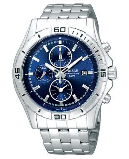 Pulsar Watch, Mens Chronograph Stainless Steel Bracelet PF8397   Watches   Jewelry & Watches