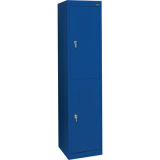 Sandusky Lee Welded Steel Storage Locker — Double Tier, 15in.W x 18in.D x 66in.H  Lockers