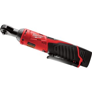 Milwaukee M12 Cordless 1/4in. Ratchet — 12 Volt, Model 2456-21  Ratchet Wrenches
